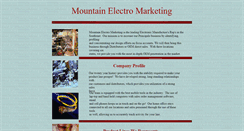 Desktop Screenshot of mountainelectromarketing.com