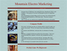 Tablet Screenshot of mountainelectromarketing.com